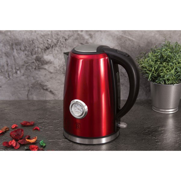 Červená rýchlovarná kanvica 1.7 l Burgundy Metallic Line - BerlingerHaus-image-2