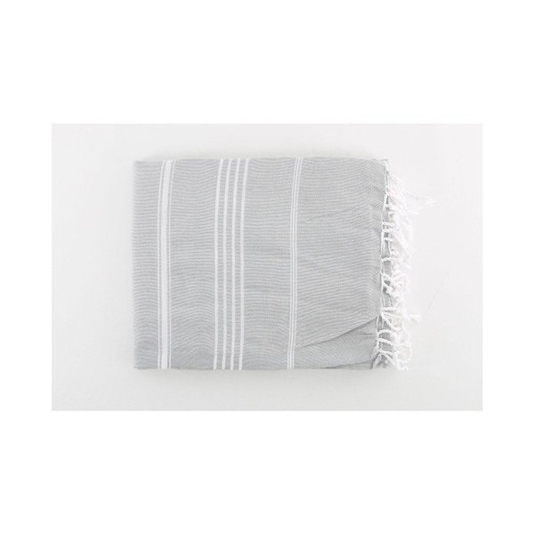 Svetlosivá bavlnená osuška Hammam Sultan, 100 × 180 cm-image-2