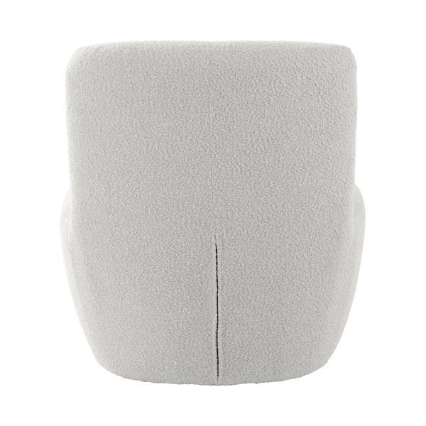 Biele kreslo z textílie buklé Ada – Leitmotiv-image-4