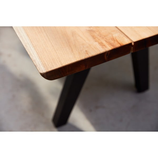 Čierna/prírodná záhradná lavica Pure – Diphano-image-1