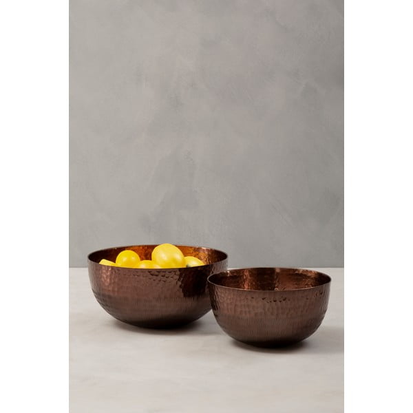 Kovové servírovacie misky v medenej farbe v súprave 2 ks ø 26 cm Solis – Premier Housewares-image-1