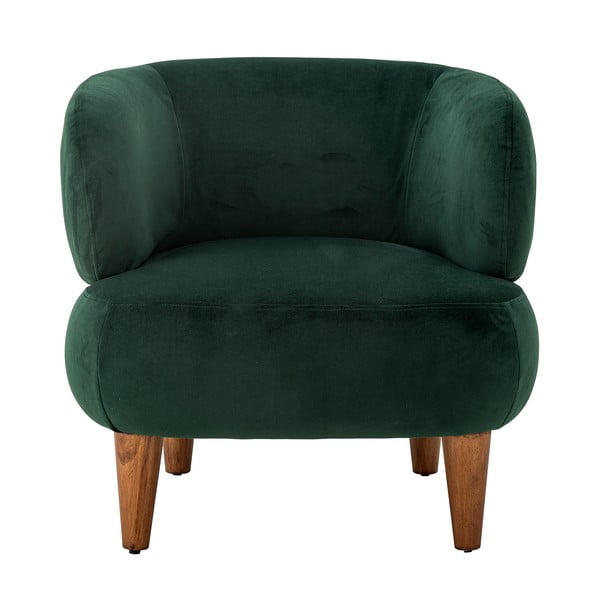 Tmavozelené zamatové kreslo ušiak Ruperta – Bloomingville-image-2