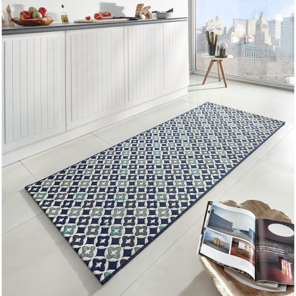 Modrý behúň Zala Living Soho Reflect, 80 × 200 cm-image-1