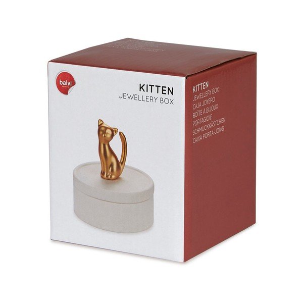 Biela porcelánová šperkovnica Balvi Cat-image-3