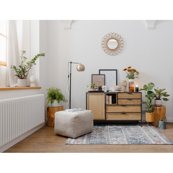 Ratanové nástenné zrkadlo WOOX LIVING Ratta-image-1