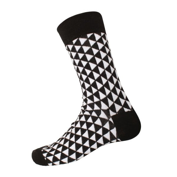 Ponožky Retro Black/White, veľkosť 40-44