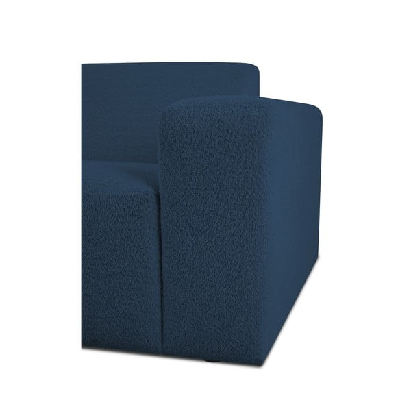 Tmavomodrá rohová pohovka z textílie buklé (ľavý roh) Roxy – Scandic-image-3