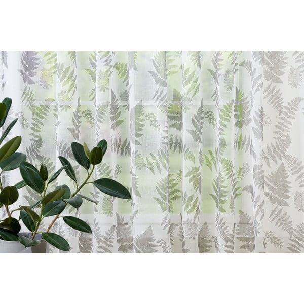 Bielo-sivá záclona 300x260 cm Feriga - Mendola Fabrics-image-1