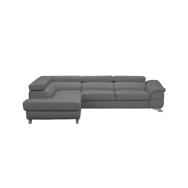 Sivá rozkladacia pohovka s úložným priestorom Windsor & Co Sofas Gamma, ľavá strana-image-1