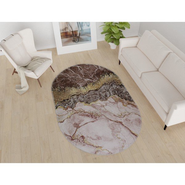 Umývateľný koberec v hnedo-zlatej farbe 120x180 cm – Vitaus-image-1