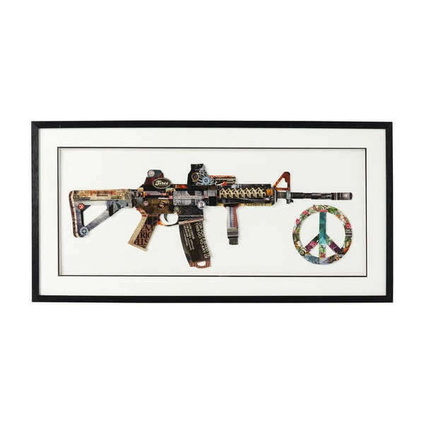 Obraz v ráme Kare Design Art Peace No War, 100 × 50 cm