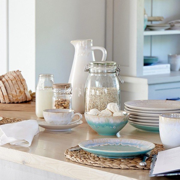 Tyrkysovomodrý dezertný kameninový tanier ø 22 cm Taormina – Casafina-image-2