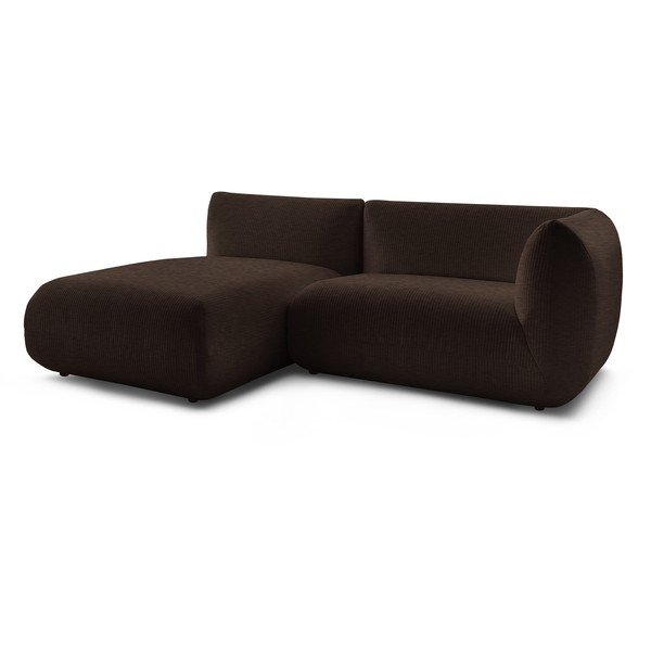 Tmavohnedá menčestrová rohová pohovka (ľavý roh) Lecomte - Bobochic Paris-image-3