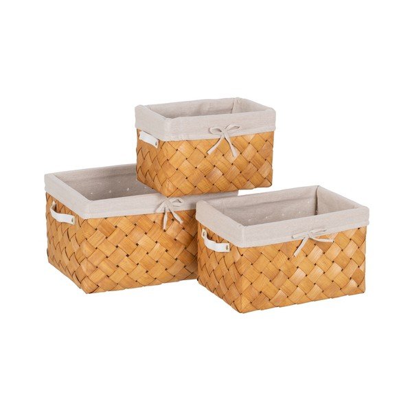 Drevené košíky v súprave 3 ks 39,5x30x24 cm – Ixia