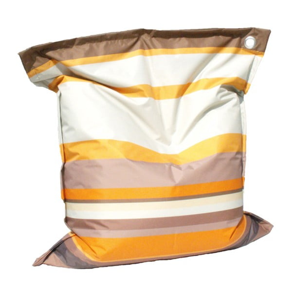 Oranžovo-hnedý sedací vak 13Casa Stripes
