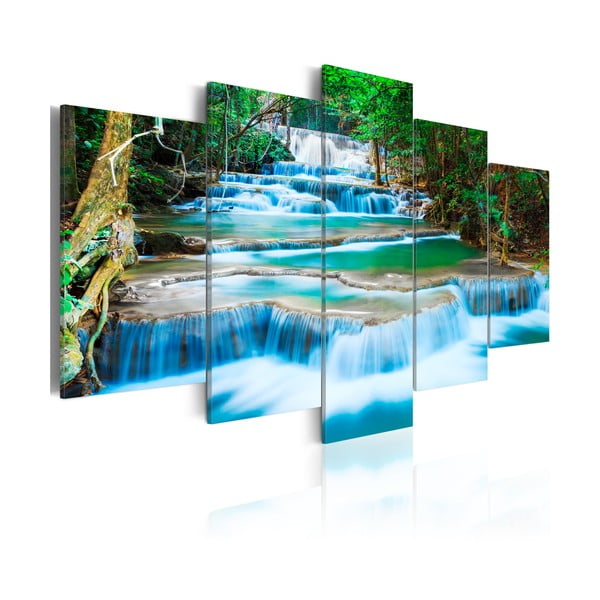 Viacdielny obraz na plátne Artgeist Blue Waterfall 200 × 100 cm