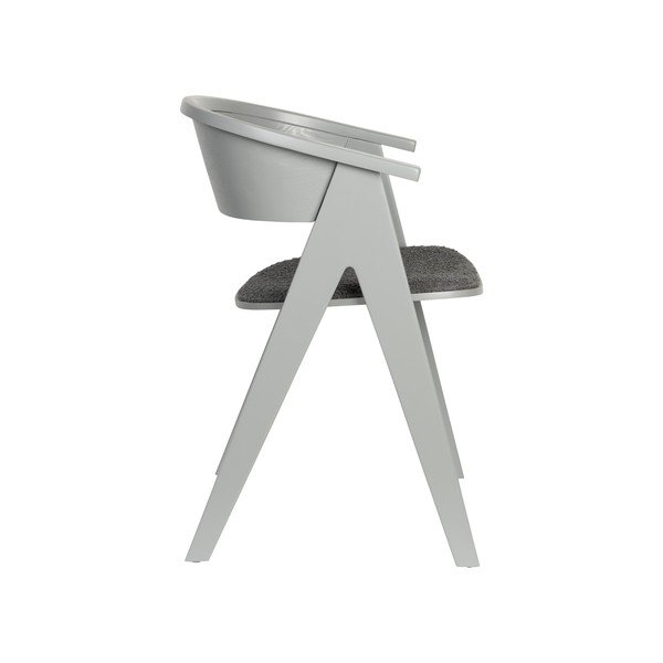 Sivé čalúnené jedálenské kreslo s podrúčkami NDSM – Zuiver-image-4