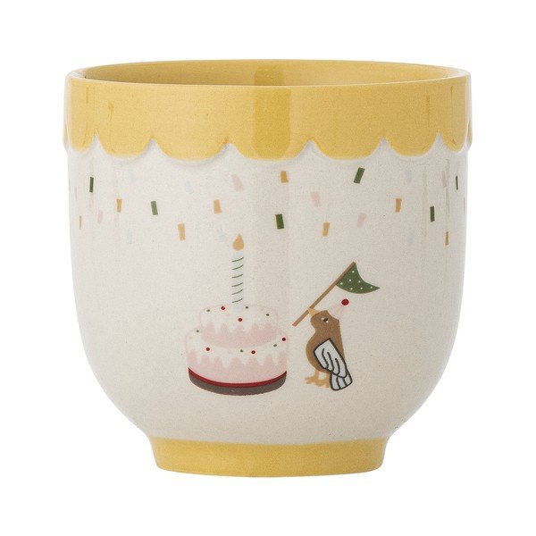 Žltý/krémový detský hrnček z kameniny 150 ml Celebrate – Bloomingville Mini-image-3