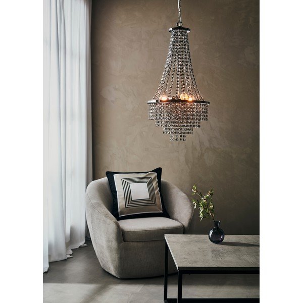 Čierne závesné svietidlo Markslöjd Allington Chandelier, ø 38 cm-image-1