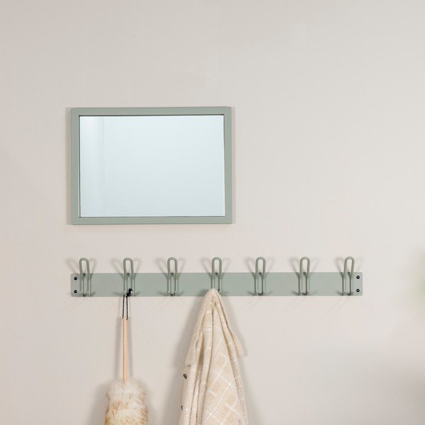 Sivozelený kovový nástenný vešiak 100 cm Miles – Spinder Design-image-1