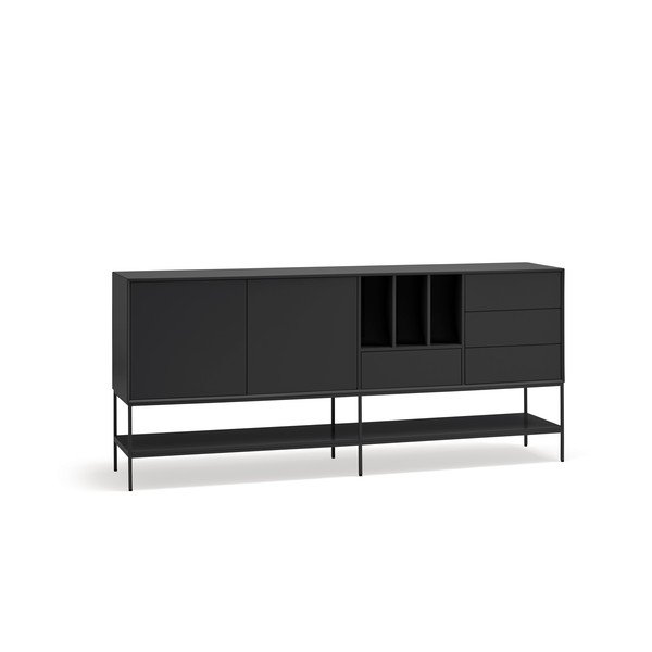 Čierna komoda 220x98x45 cm Platt – Teulat