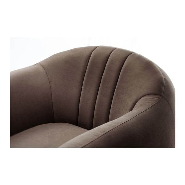 Hnedé kreslo Scandi by Stella Cadente Maison Comete Stripes-image-3