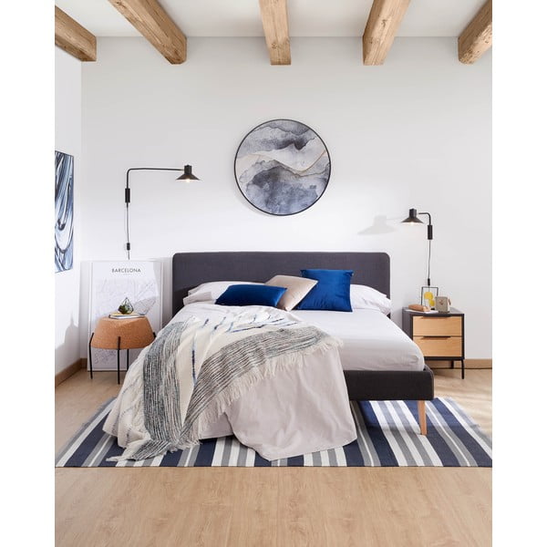 Čierne nástenné svietidlo ø 20 cm Aria – Kave Home-image-2