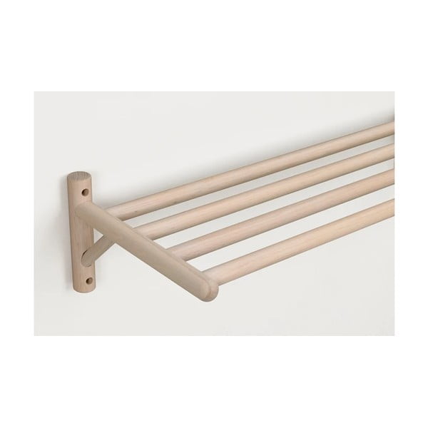 Závesná polica na topánky z dubového dreva v prírodnej farbe Milford - Rowico-image-1