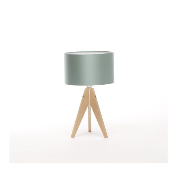 Oceľovomodrá stolová lampa 4room Artist, breza, Ø 25 cm