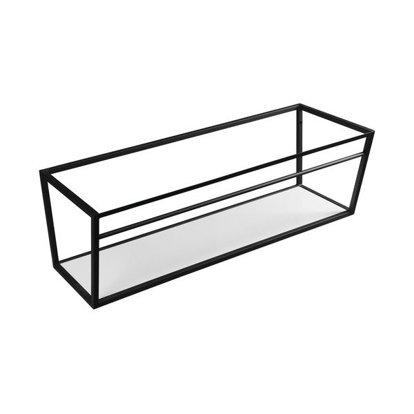 Biely/čierny oceľový závesný podstavec pod umývadlo 120x40 cm Ska – Sapho