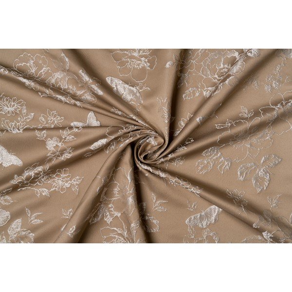 Béžový záves 135x260 cm Lillies – Mendola Fabrics-image-3