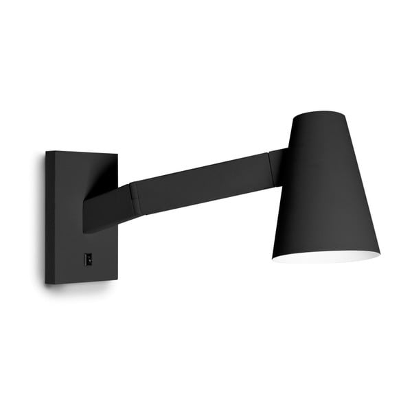 Čierne nástenné svietidlo Design Twist Fahy