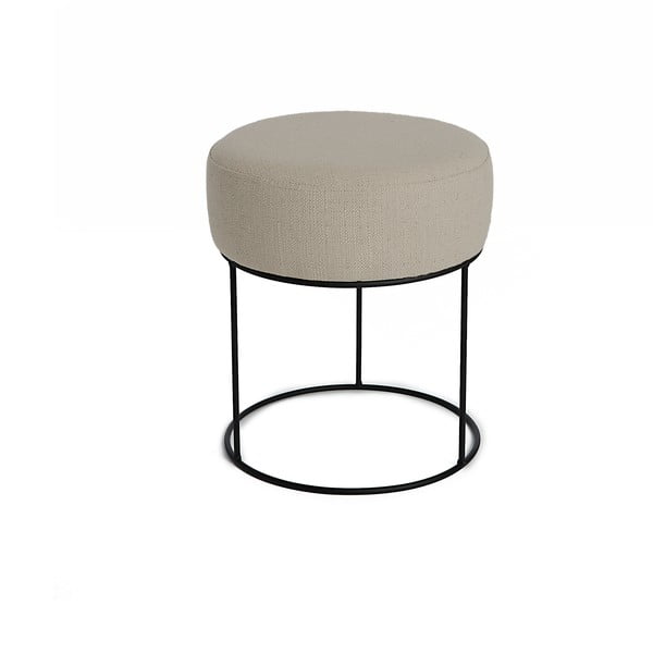 Sivá stolička s kovovou konštrukciou Simla Round, ⌀ 35 cm