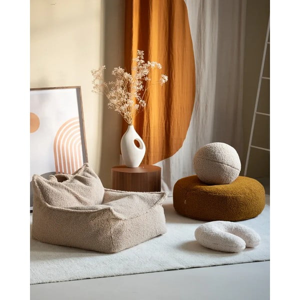 Krémový detský pohovkový vankúš z textílie buklé U – Wigiwama-image-3