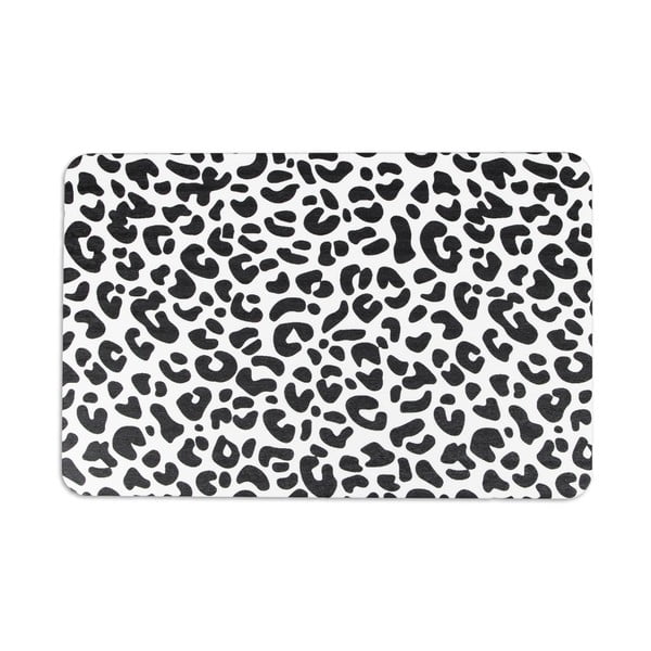 Čiernobiela kúpeľňová predložka 39x60 cm Leopard – Artsy Doormats
