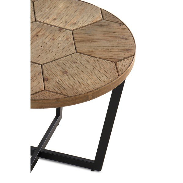 Konferenčný stôl s čiernou železnou konštrukciou Geese Honeycomb, ⌀ 59 cm-image-3