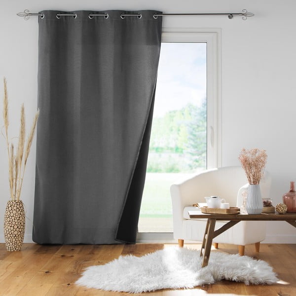 Antracitový odhlučňovací záves 140x260 cm Jupiter – douceur d'intérieur-image-2