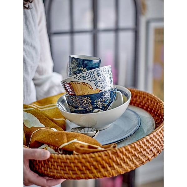 Modrá miska z kameniny 460 ml Hezha – Bloomingville-image-1