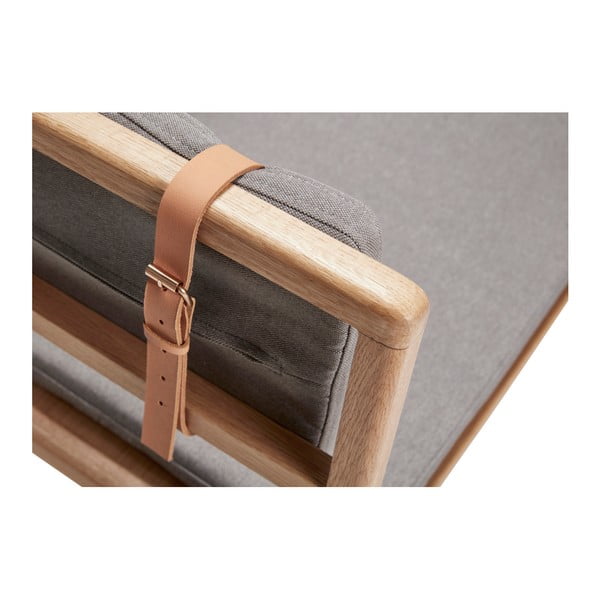 Lavica s vankúšom Hübsch Oak Bench-image-3