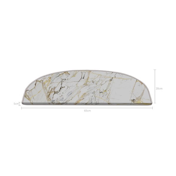 Biele nášľapy na schody v súprave 16 ks 20x65 cm Marble Art – Vitaus-image-2