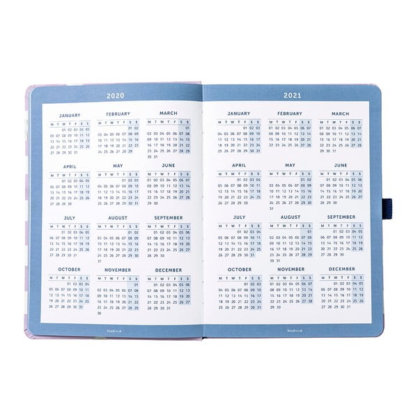 Fialovo-biely diár od augusta 2020 do augusta 2021 Busy B Lilac Lemonade-image-4