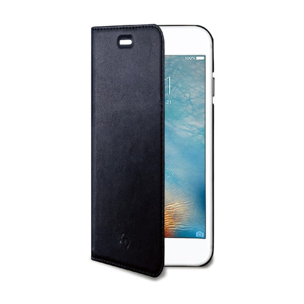 Čierne ultra tenké peňaženkové puzdro Celly Air pre  iPhone 7