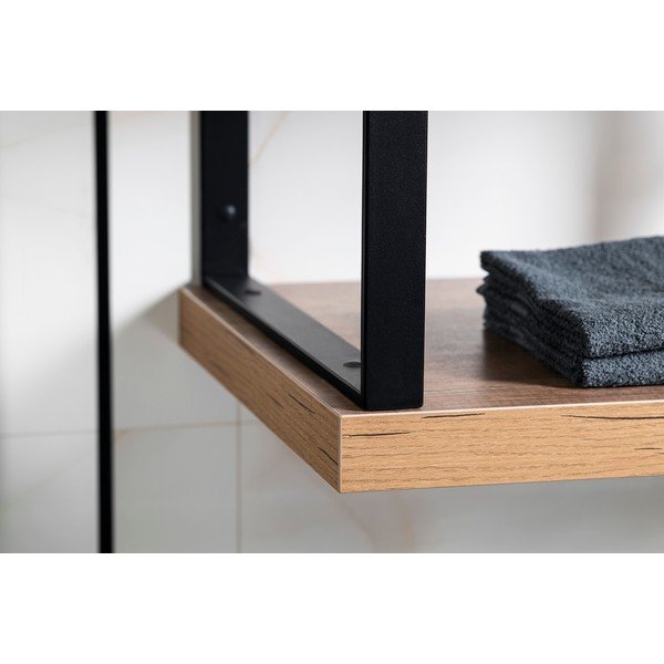 Čierna oceľová podpera pracovnej dosky 49x4 cm – Sapho-image-2