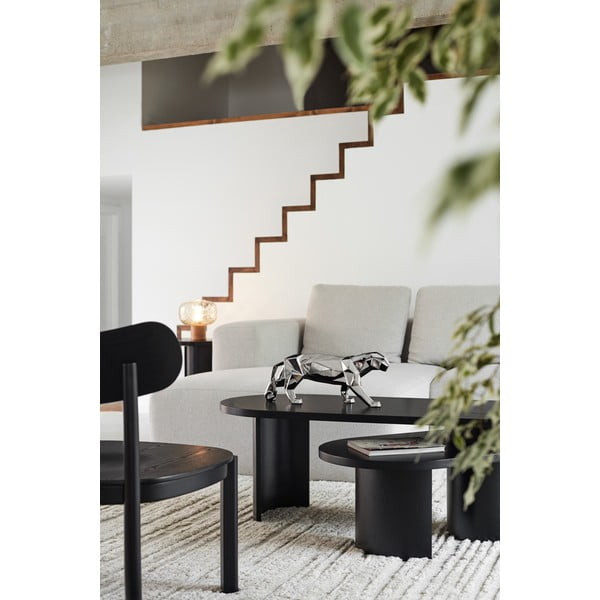 Čierny konferenčný stolík v dekore jaseňa 120x50 cm Nori - Teulat-image-1