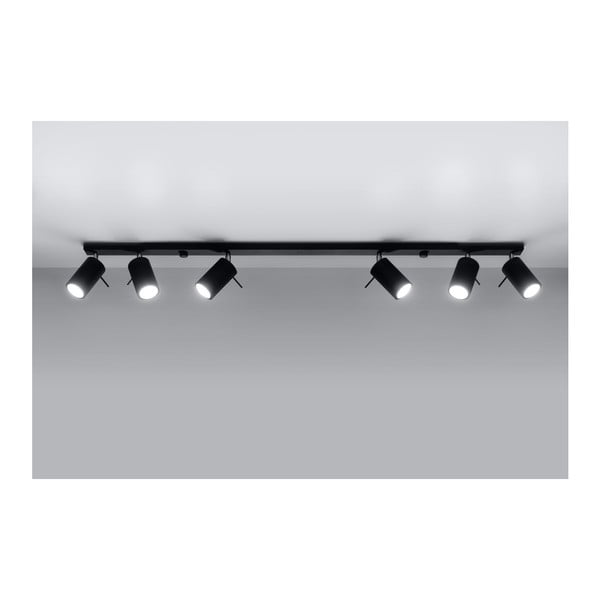 Čierne stropné svietidlo Sollux Etna 6L-image-4