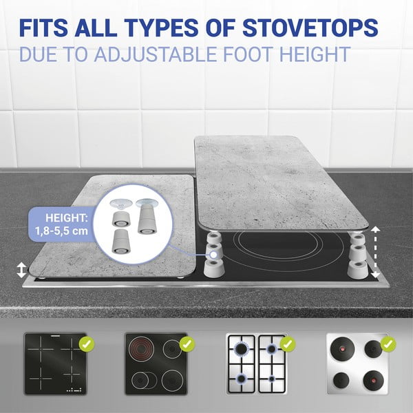 Súprava 2 sivých sklenených krytov na sporák Wenko Universal-image-4