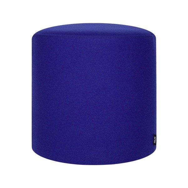 Modrý vlnený taburet Folk – noo.ma