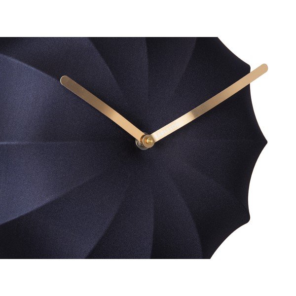 Tmavomodré nástenné hodiny Karlsson Stretch, ø 40 cm-image-2