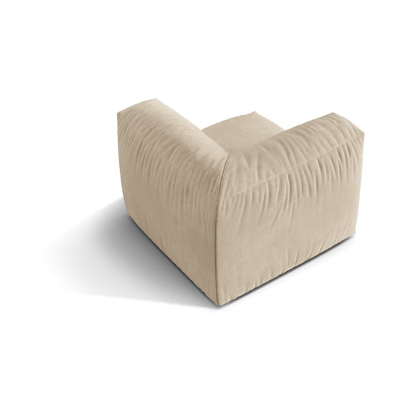 Béžový zamatový modul pohovky (variabilný) Martina – Micadoni -image-2