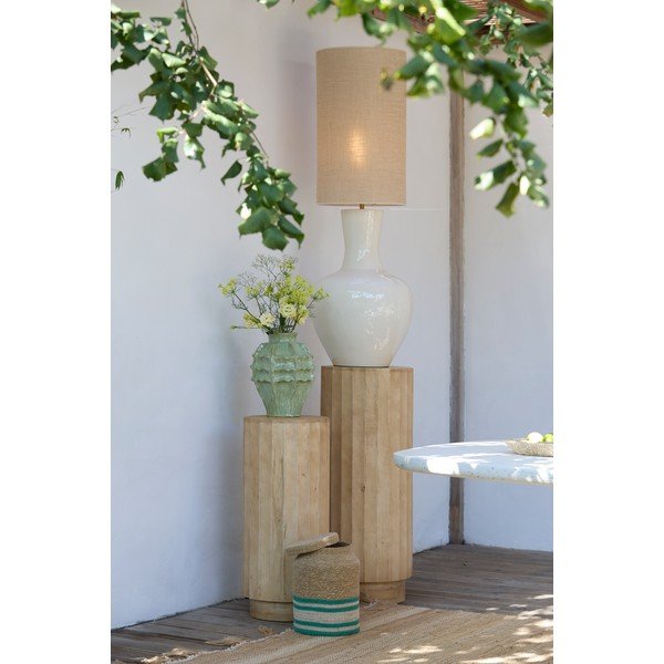 Okrúhly odkladací stolík z mangového dreva ø 35 cm Ellena – Light & Living-image-1